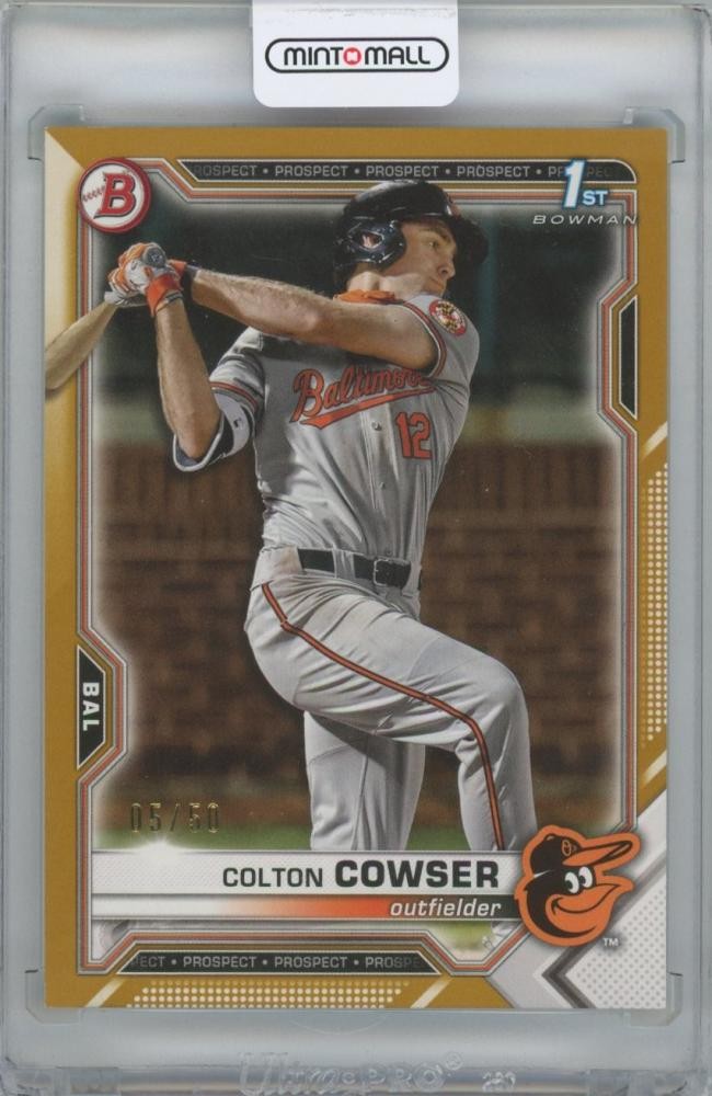 2021 Bowman Draft Gold Bd166 / Colton Cowser Baltimore Orioles 05/50