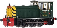 2502 Heljan OO Gauge Class 05 Hunslet Shunter D2581 in BR Green (Pre-Owned)