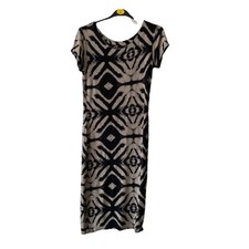 Womens  Dress  Black and oatmeal Pattern  Size M-L