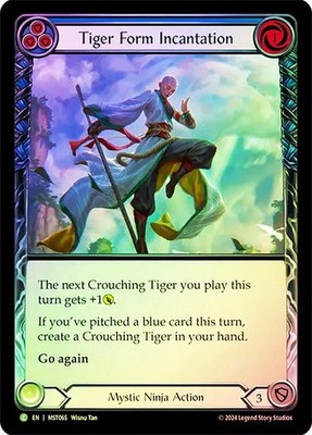 FAB  RAINBOW FOIL  Tiger Form Incantation (Blue)  - Part the Mistveil Card # 065