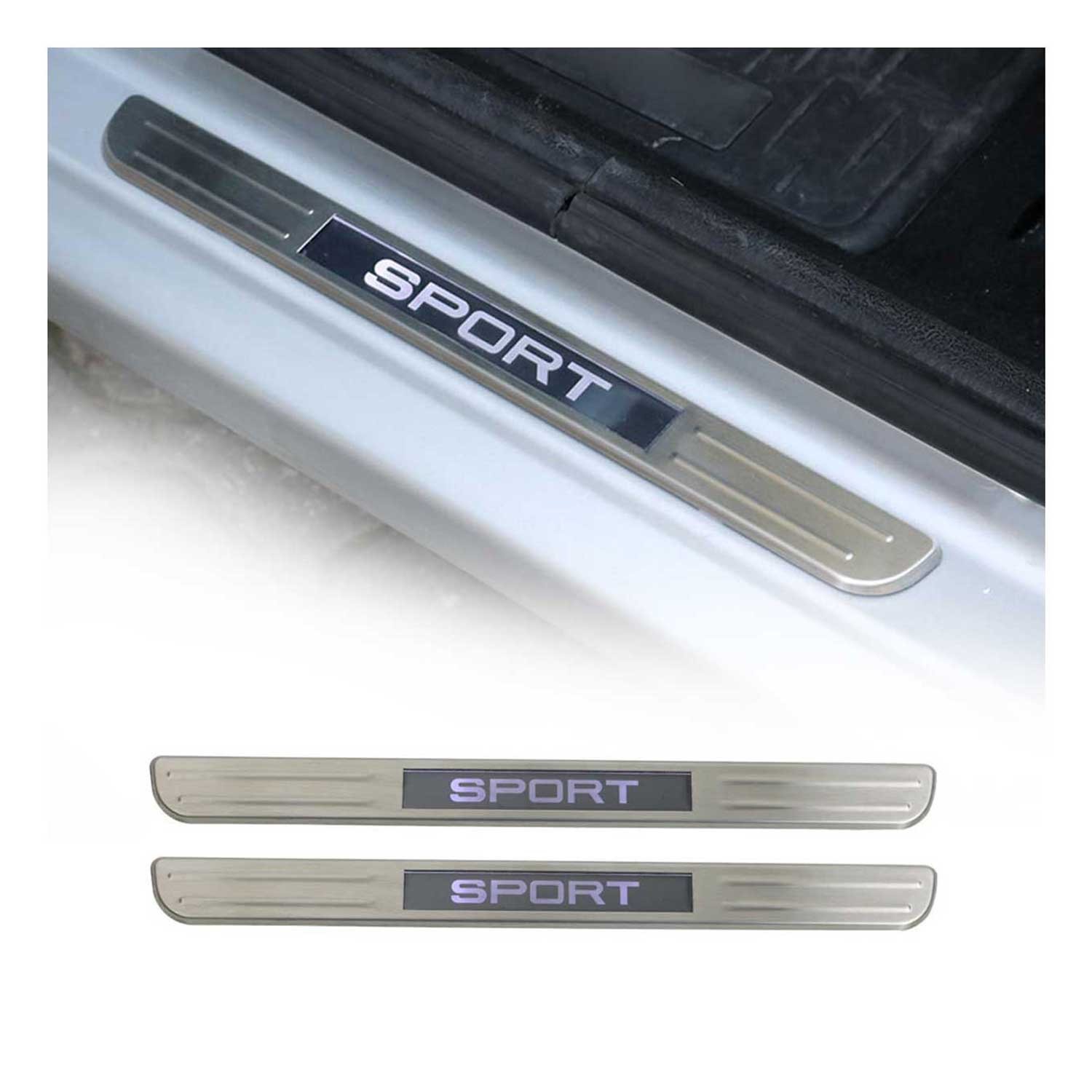 Door Sill Scuff Plate Illuminated for BMW i8 2014-20 Brushed Stainless Steel 2x