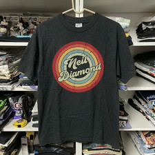 Neil Diamond T-shirt With Song List Cracklin Rosie Song Sung Blue Desire Neil Diamond T-shirt With Song List Cracklin Rosie Song Sung Blue Desire
