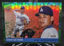 Chan Ho Park 2025 Platinum Anniversary Green Toile Refractor /99 Dodgers #232