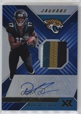 2018 Panini XR Rookie Swatch Auto Blue 36/49 DJ Chark Jr #RSA23 Auto 6o3