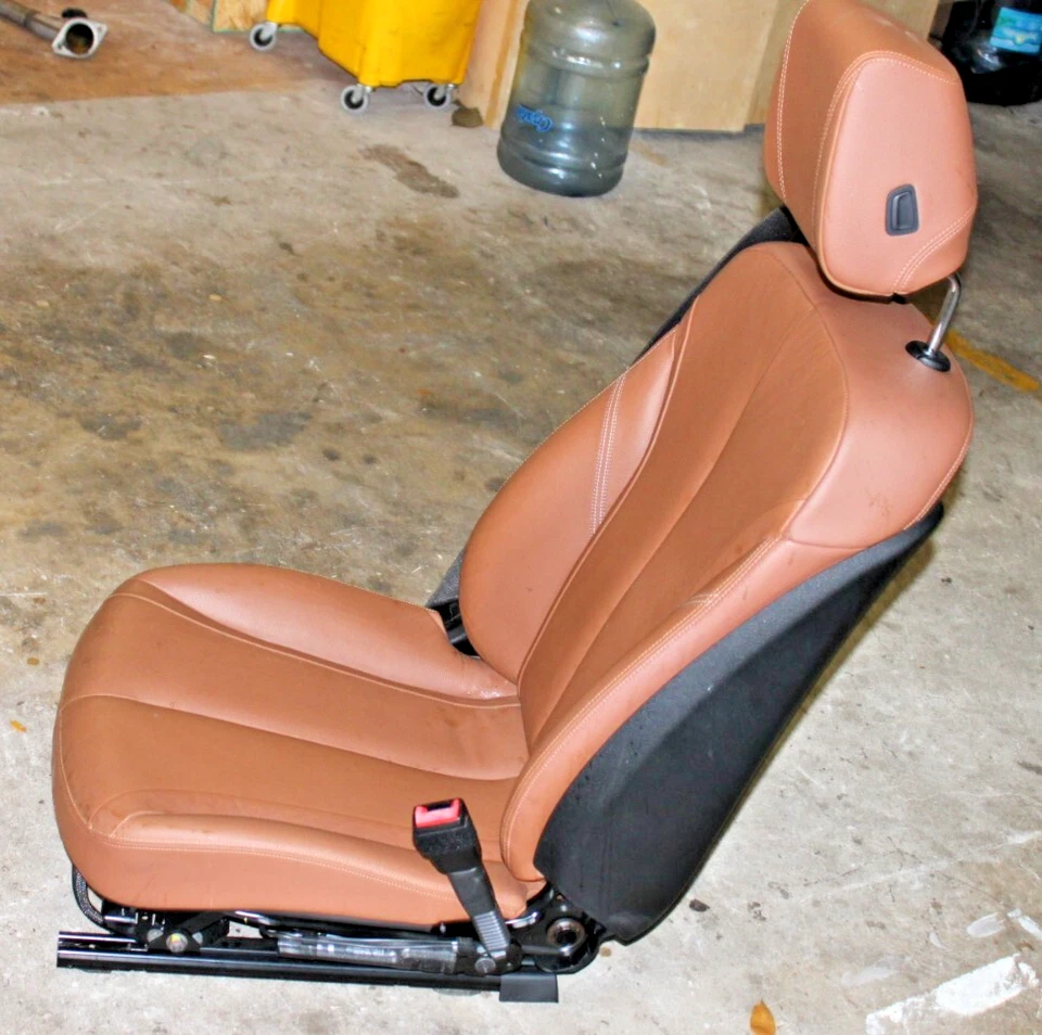 14-16 BMW 435I 428I F33 CONVERT FRONT RIGHT OEM LUXURY SEAT ASSEMBLY BROWN - Image 2 of 4