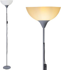 Lampada Da Terra Piantana Design Moderno in Metallo Con Paralume E27 Max 40W Alt