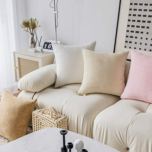 12x20 Pillow Cover, Lumbar Pillow Covers Set of 2, Soild Decorative Corduroy - Picture 2 of 6