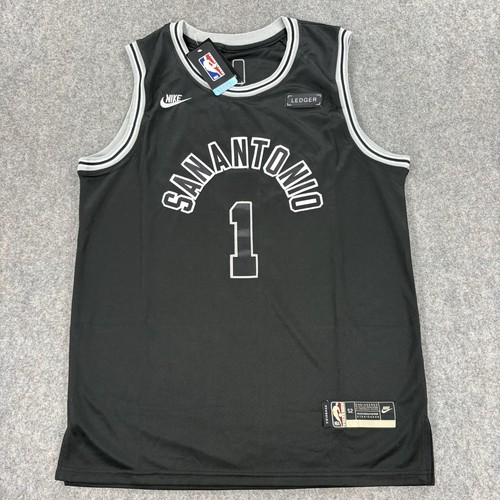 San Antonio Spurs Victor Wembanyama Jersey XL 52 Nike Stitched Patch Black Home