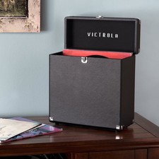Victrola Collector Vinyl Record Storage Case Black FREESHIP