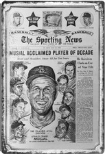 Baseball Stars of the Decade  Ted Joe Mickey Card Art  Metal Tin Sign 12 x 18