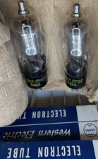 NOS MATCHED PAIR 348A WESTERN ELECTRIC TUBES 6J7G 348-A SQUARE GETTERS 1961 USA