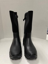 HISEA Men's Work Rain Boots Size 12 (Dark Marks/Stains Inside Orange Fabric)
