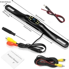 Backup Camera Car Reverse Camera License Plate 170 Wide View HD Night Vision