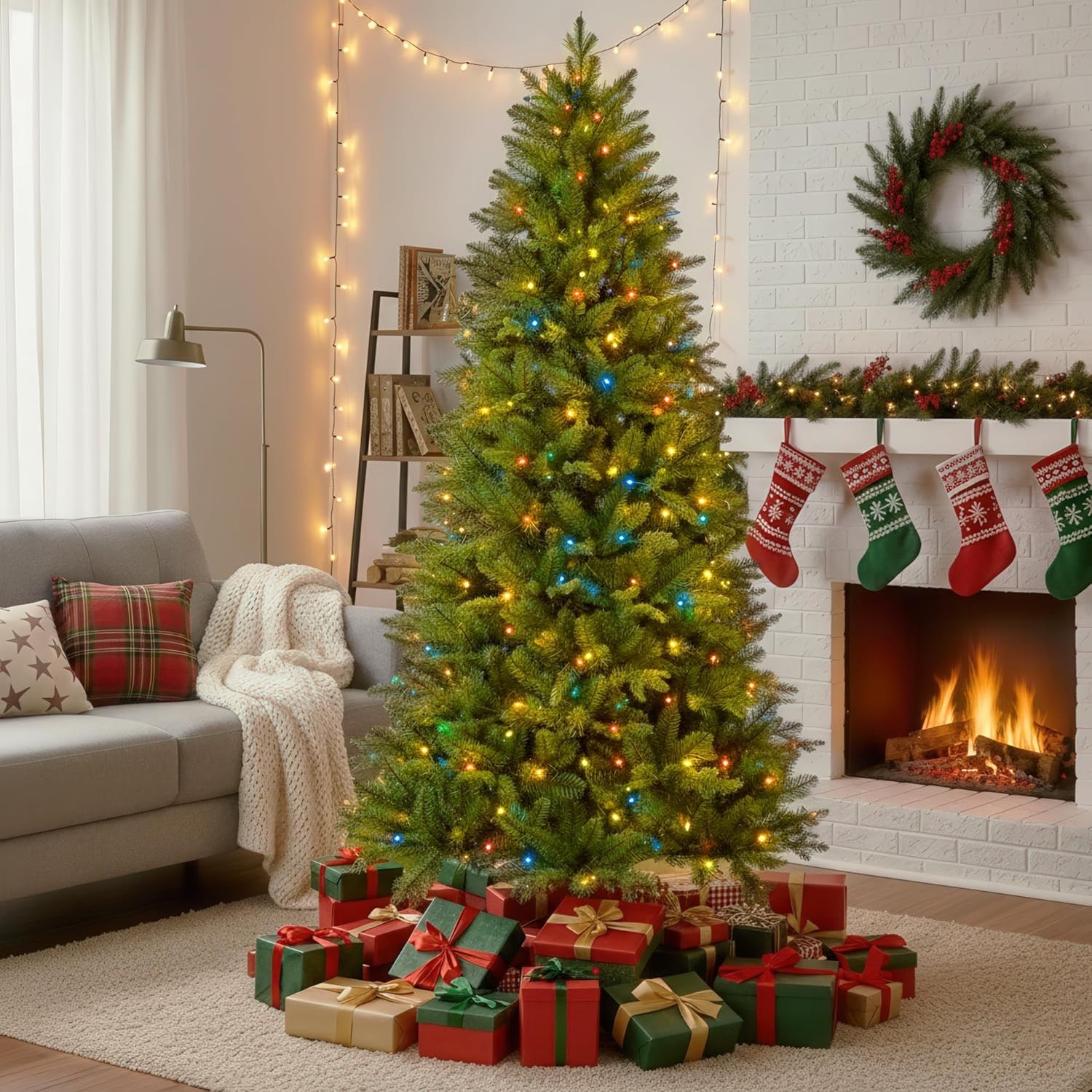 🎄 Home Decorators 7.5 ft Pre-Lit LED Grand Duchess Balsam Christmas