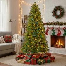 🎄 Home Decorators 7.5 ft Pre-Lit LED Grand Duchess Balsam Christmas Tree 🎄