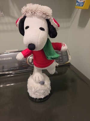 Gemmy Peanuts 2017 Snoopy Musical Ice Skating Spins Tested Working Christmas 15''