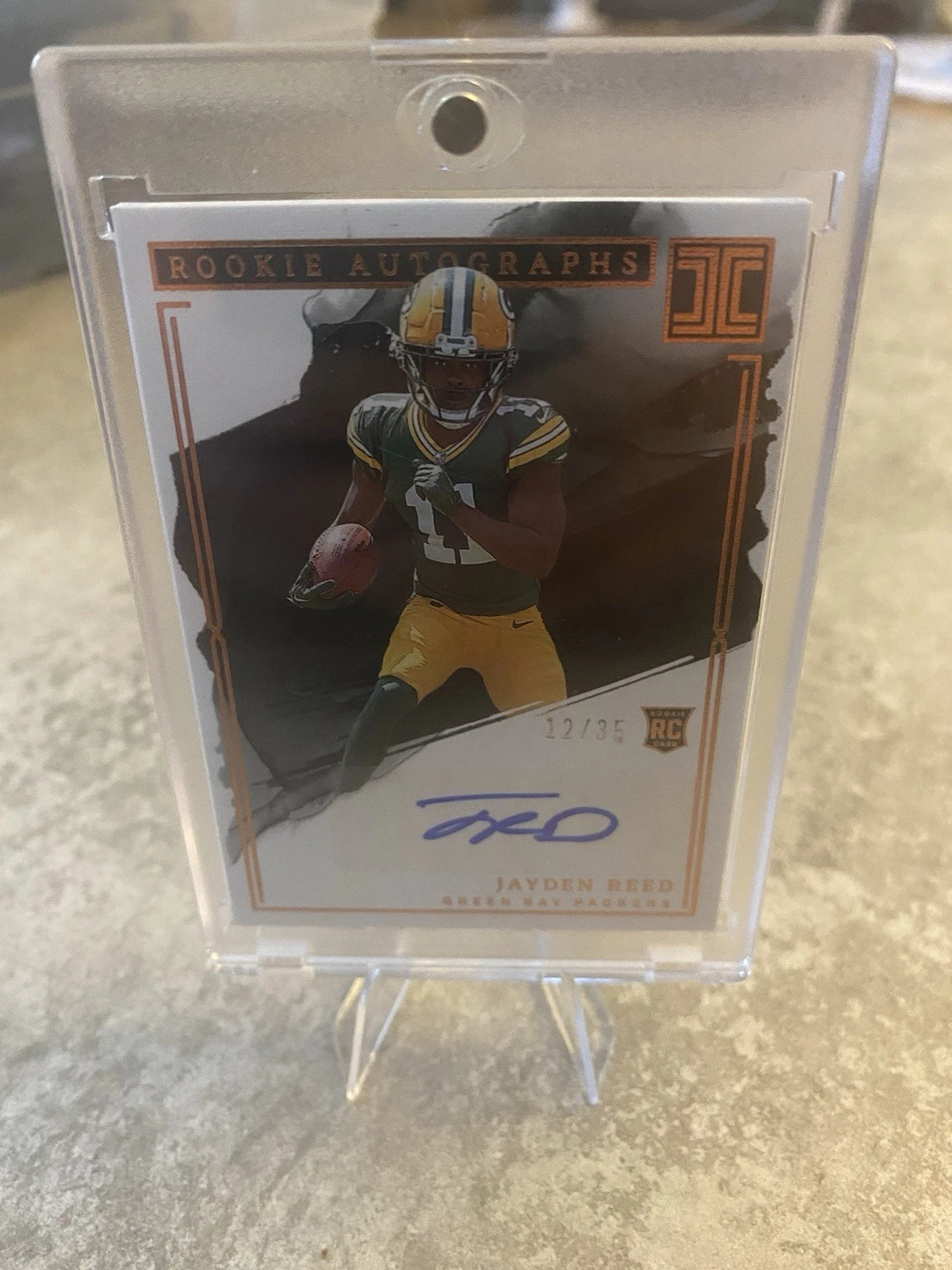 Jayden Reed Panini Impeccable Rookie Autographs #RAJR Bronze