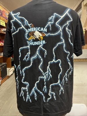 90s Caribbean Dream American Thunder Indian Wolf Lightning T-Shirt