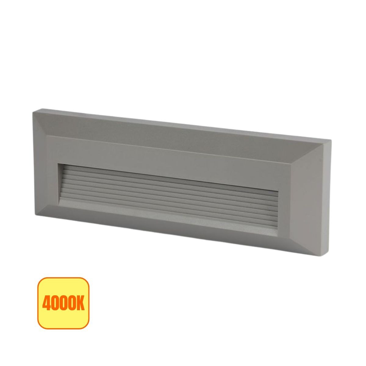 Faretto LED Segnapasso 3W IP65 Rettangolare Grigio 4000K VT-1162