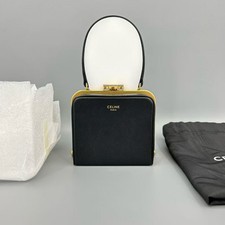 Celine Black Smooth Calfskin Frame Mini Top H...