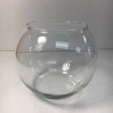 Clear Glass Bubble Bubble Ball Fish Bowl Vase 4" Opening Diameter