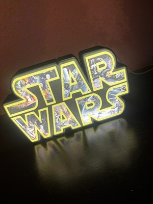 Star Wars LED Wall or Desk Lamp Display Sign   Premium Fan Art Decor Gift