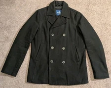 Old Navy Heritage Filled Wool Blend Black Peacoat Men's Small