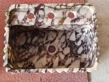 Calcutta Viola Natural Stone Ribbed Marble Sink 44x33x19cm Stocked In ST ALBANS