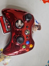 Xbox 360 Chrome Metallic Red Wireless Controller - Official TESTED