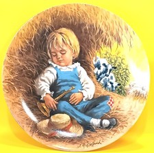 1980 Reco - LITTLE BOY BLUE - 8 1/2" Collectors Plate Series Mother Goose 14012