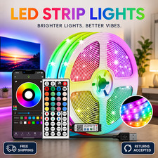 RGB LED Strip Lights 5M 10M 20M 30M APP Control Room Bedroom Light Strip