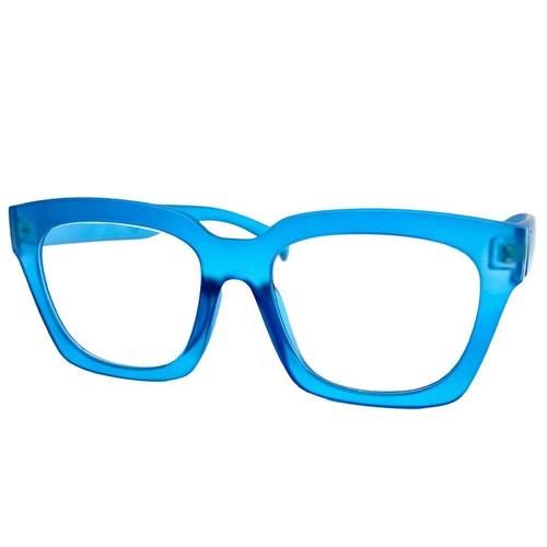 Oversized Vintage Retro Style READING Eye Glasses Readers Thick Blue Frame +1.75 - Picture 2 of 6