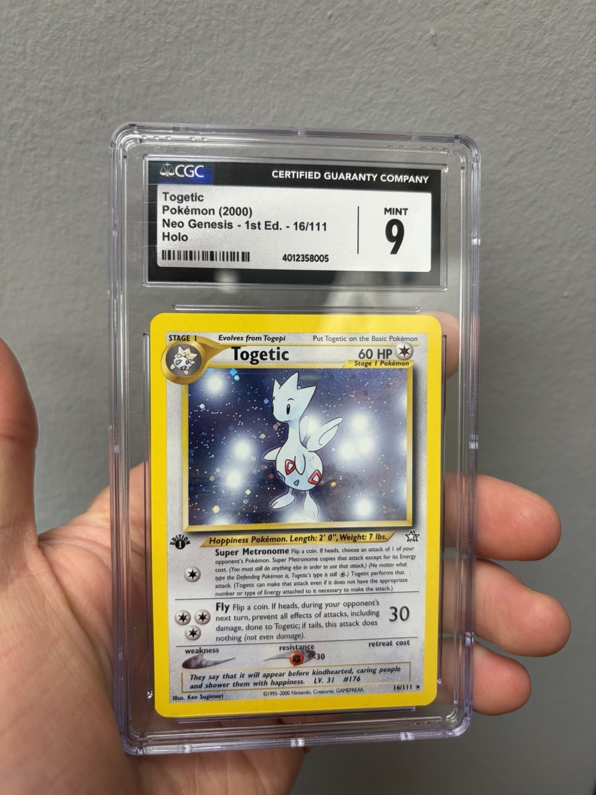 CGC 9 Mint Togetic 16/111 Neo Genesis 1st Edition