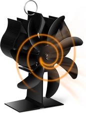 Ventilatore Stufa, 7 Foglie Ventola per Stufa a Legna, Ventilatore per Camino Co