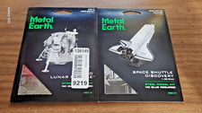 METAL EARTH STEEL MODEL KITS APOLLO LUNAR MODULE  SPACE SHUTTLE DISCOVERY