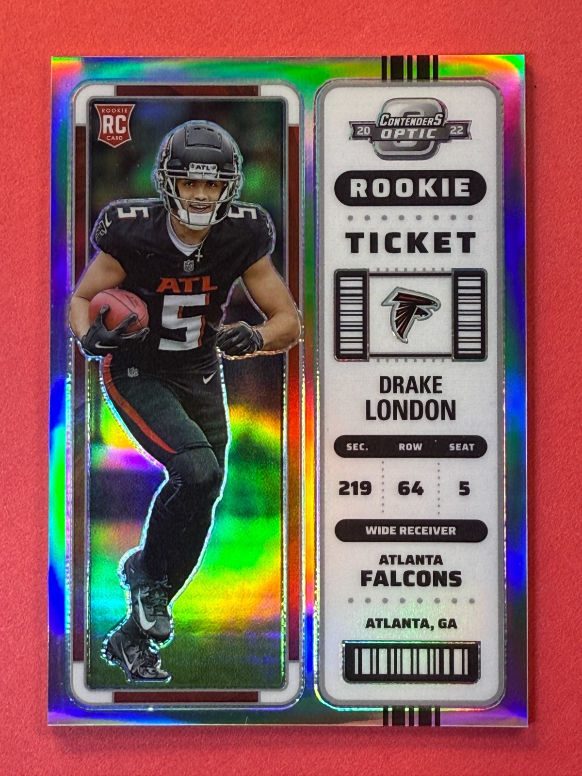 DRAKE LONDON 2022 Contenders Optic SILVER rookie Atlanta Falcons #71