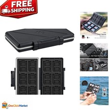 36-Slot Memory Card Case   Anti-Shock, Water-Resistant for Photographers
