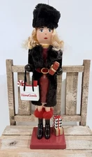NEW Nutcracker Holiday Shopping Girl Woman Home Goods Bag Christmas Figurine