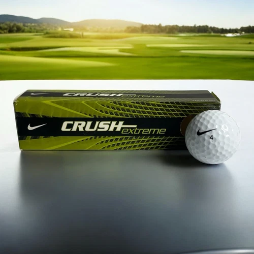 Nike Crush Extreme White Golf Balls Green Sleeves 1 Pack 4 Balls  New Old Stock
