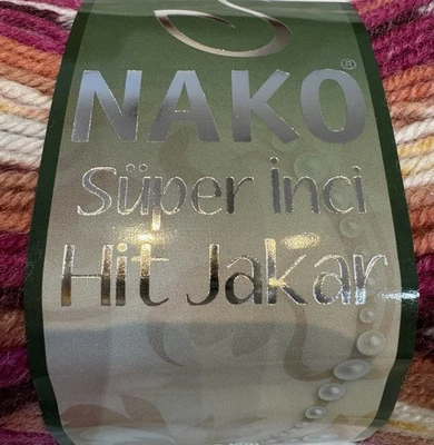 NAKO Super Inci Hit Jakar 100g X 10 Multicolour 20% Wool 75% Acrylic