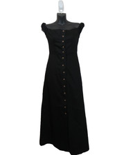 Favorite Daughter Size 2 The Lovesick Dress Black Button Front A Line NEW