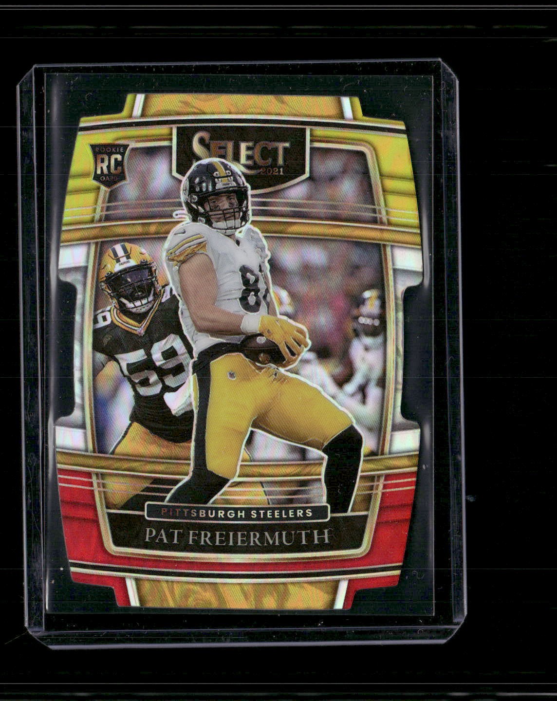 2021 Panini Select Red and Yellow Prizm Die Cut #59 Pat Freiermuth RC