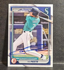 2024 Bowman Draft Tai Peete Bowman Non-Chrome Auto Signed IP Mariners