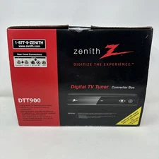 ZENITH DTT900 Digital TV Tuner Converter Box w/ Wireless Remote NEW (Open Box)