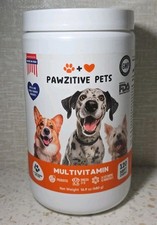 Pawzitive Pets Multivitamin 120 Soft Chews For Dogs Probiotics Omega 3 6 02/2027