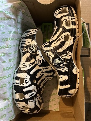 Crocs Classic Glow Dino Dinosaur Clog Kids Glow. Kids Children s Size 12