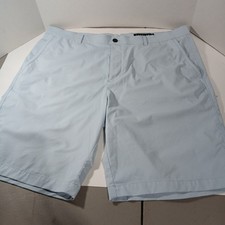 DUNNING Golf Shorts Performance Stretch Lightweight Size 38 Blue/White Checkered