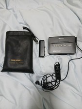 Used SONY WALKMAN WM-EX555 Cassette Player Gray w/ Case Remote From JAPAN