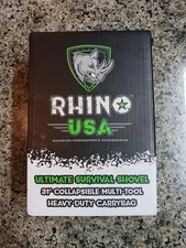 NIB RHINO USA 31" ULTIMATE SURVIVAL SHOVEL W/PICK & HEAVY-DUTY CARRYING BAG
