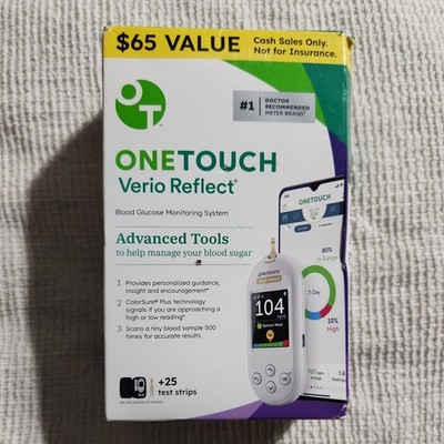 OneTouch Verio Reflect Blood Glucose Monitoring System Kit Sealed Box Ugly